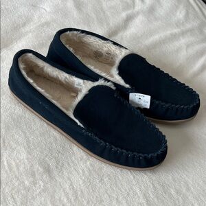 J. Crew Men's Navy Suede Slippers
